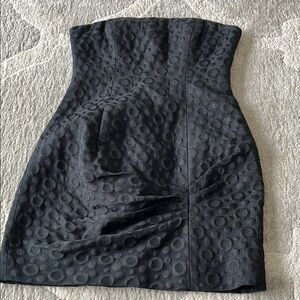 Elegant BCBG Black cocktail Strapless Dress